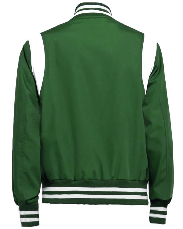 Green Satin Varsity Jacket - Image 2