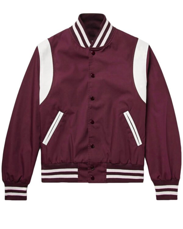 Red Satin Varsity Jacket