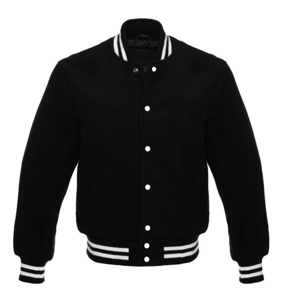 Black Wool Varsity Jacket