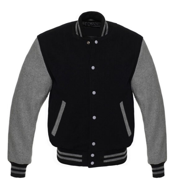 Black Wool Varsity Jacket