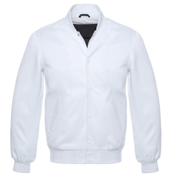 White Satin Varsity Jacket