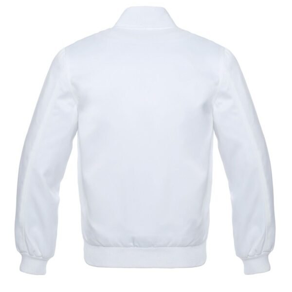White Satin Varsity Jacket - Image 2