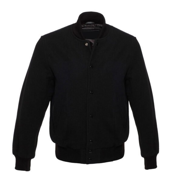 Black Wool Varsity Jacket