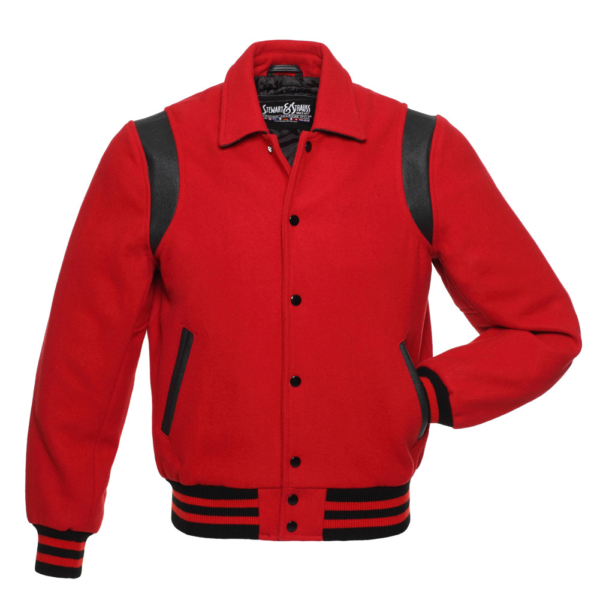 Red Wool Varsity Jacket