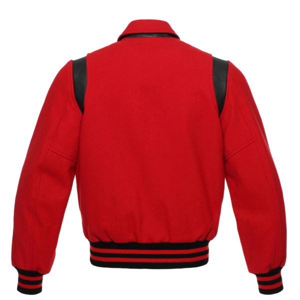 Red Wool Varsity Jacket - Image 2